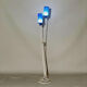 White lamppost blue lampshade 1960s