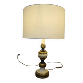 Large baroque lamp in polychrome wood, 1960s