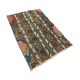 Distressed Turkish Rug 110x72 cm Vintage Shabby, Tribal Red, Green, Brown Small