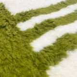 Beni Ouarain Moroccan Berber rug with khaki patterns 2.41x1.68m