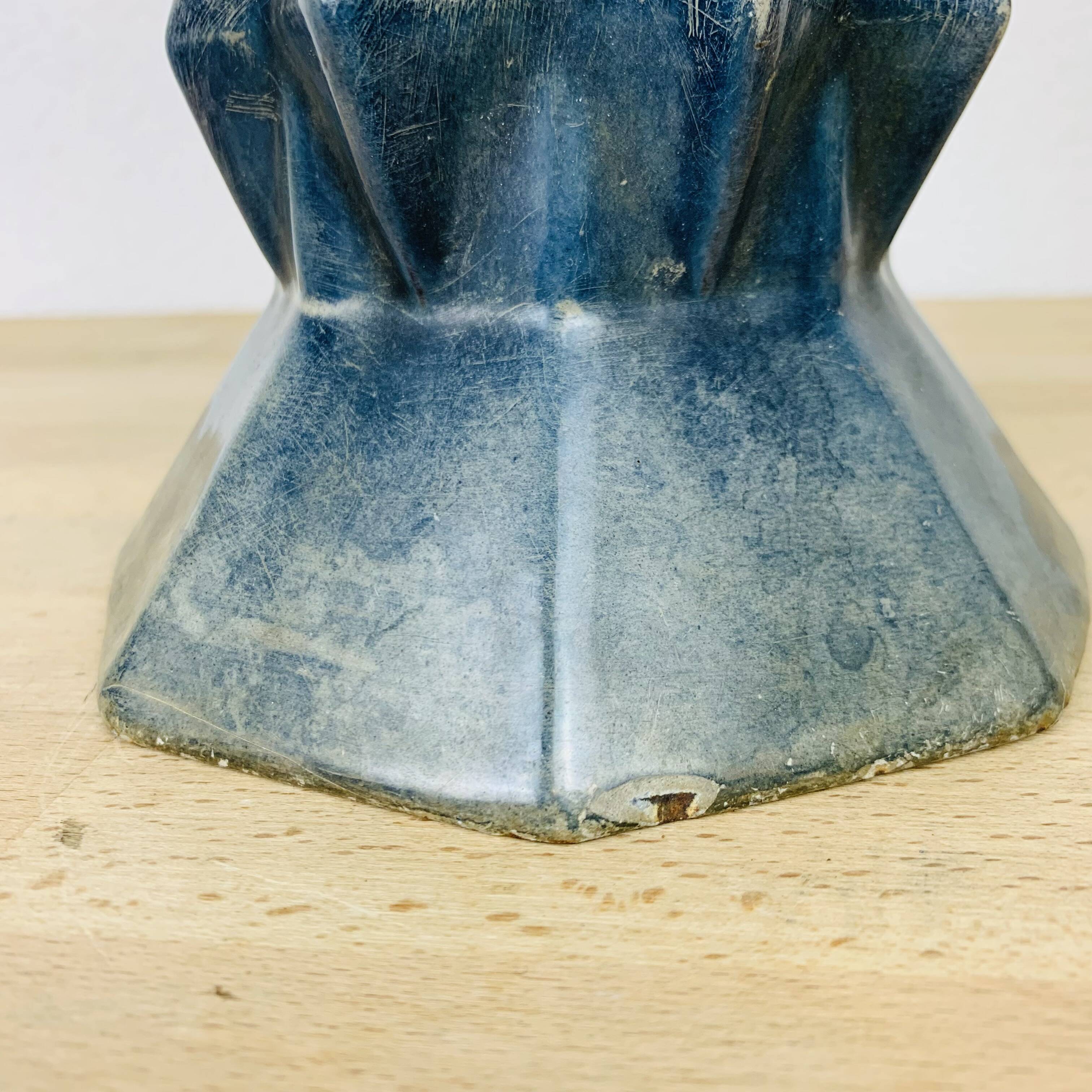 Art Deco enameled cast iron vase