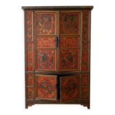 Meuble asiatique traditionnel rouge