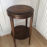 Wooden round side table