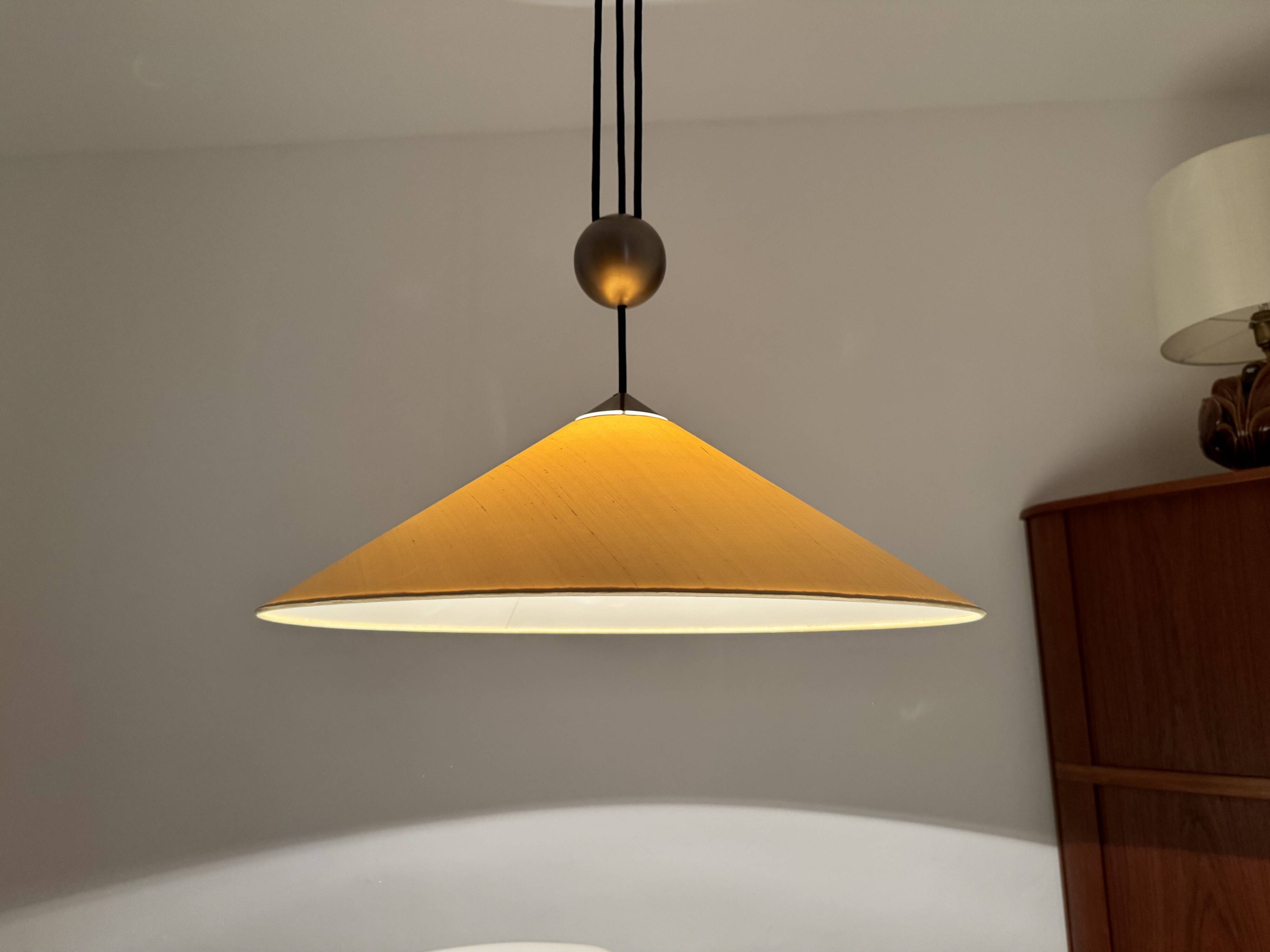 Large Adjustable Pendant Lamp with Counterweight by Florian Schulz