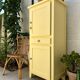 Buffet haut en bois peint (rénové)