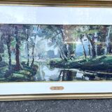 Painting by Abbé Calès, signed and framed.