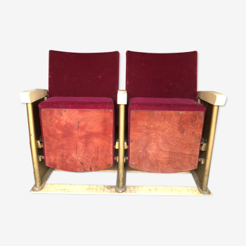 Banquette cinéma vintage 2 fauteuils