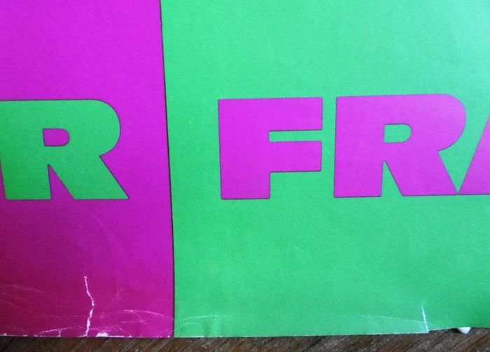 Lithographic poster Air France - India signed Georges Mathieu 1969