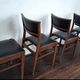 Set of 4 vintage dining chairs in Rosewood and leatherette , 1960s