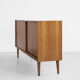 Midcentury sideboard in cherry wood with 2 sliding doors 1960s