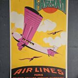 FARMAN AIRLINES poster - Albert Solon