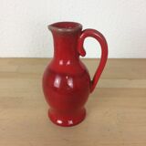 Red ceramic pitcher
