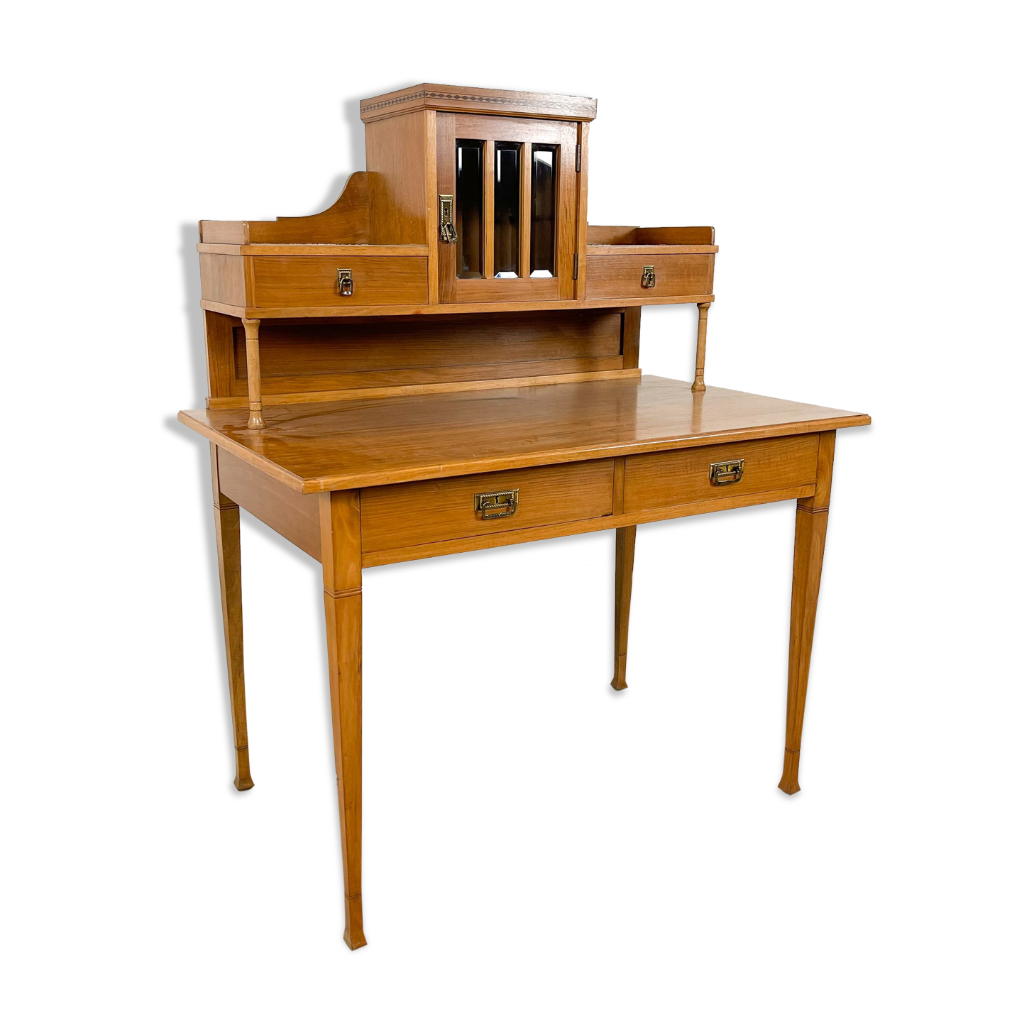 Antique french walnut wooden ladies writing desk