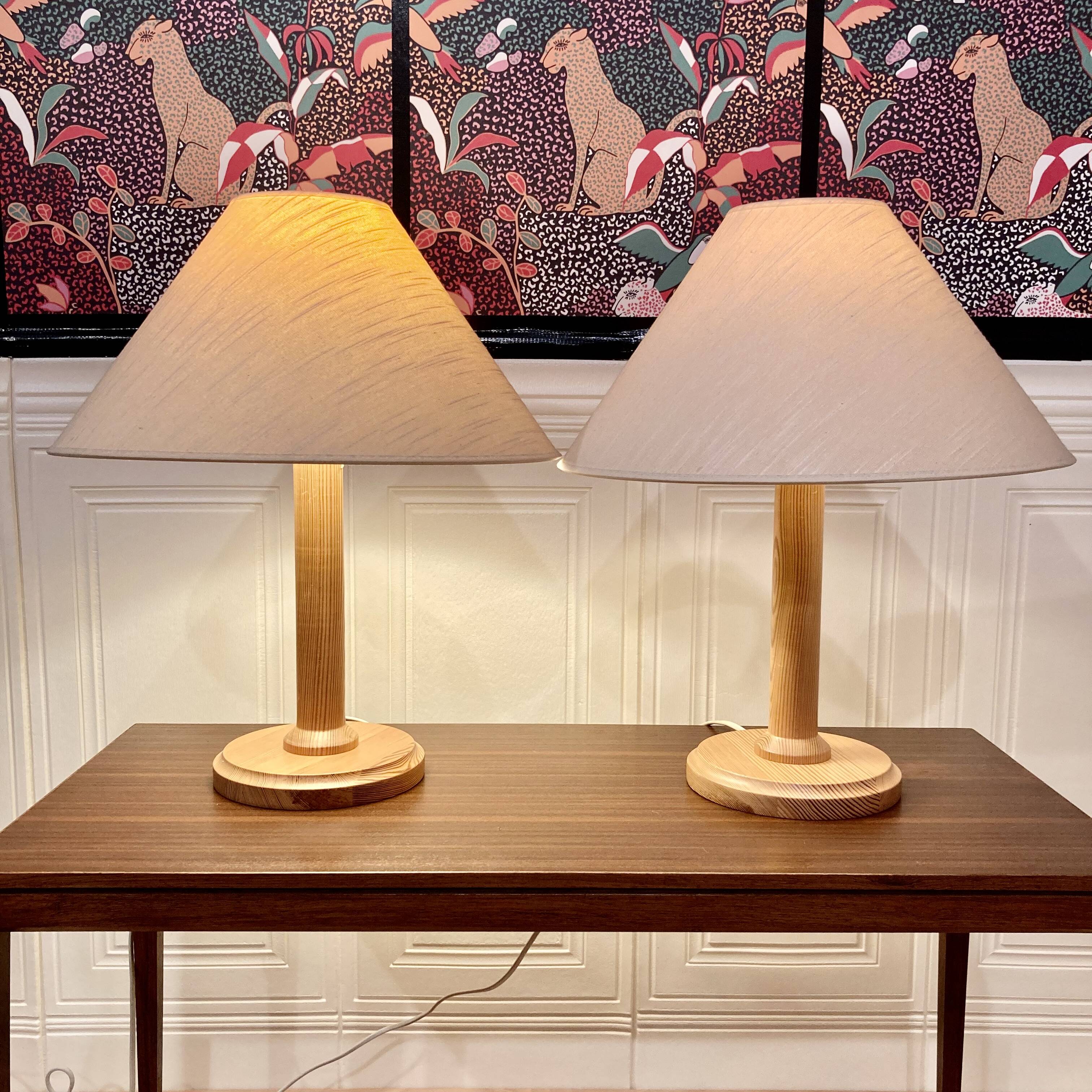 Pair of Scandinavian design lamps from the 1960s.