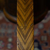 Tripod pedestal table in marquetry and mixed wood, Italy, 19th century