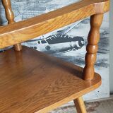 Art-popular armchair 50s in solid wood