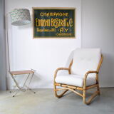 Bamboo armchair rattan buckle 1970