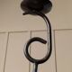 XXL vintage hand-forged iron candlestick, black iron, brutalist wave design, Made in Italy 1970s