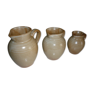 Suite of 3 CNP Village cream or milk jars