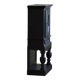 Antique black painted wardrobe from the 18th century by a Danish cabinetmaker, baroque.