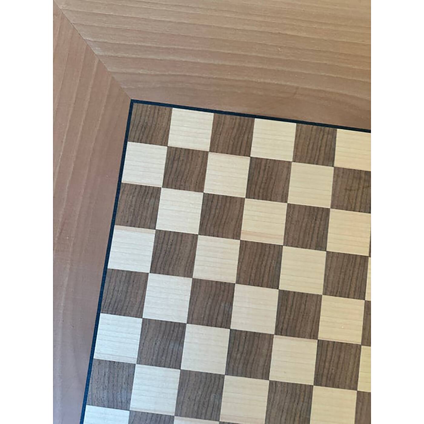 Italian Square Natural Coffee-Table With Chessboard