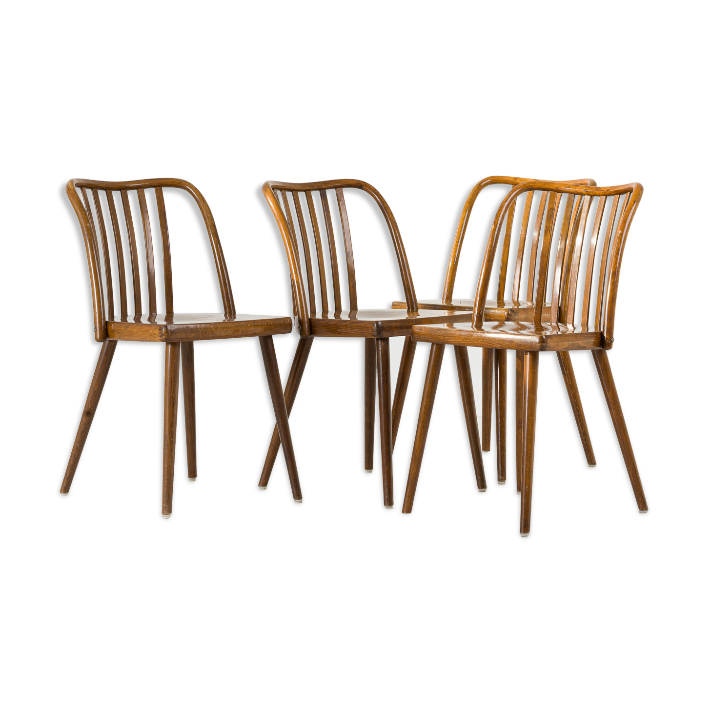 Set of 4 chairs by A. Suman from TON, 1960s