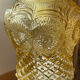 Amber moulded glass lamp