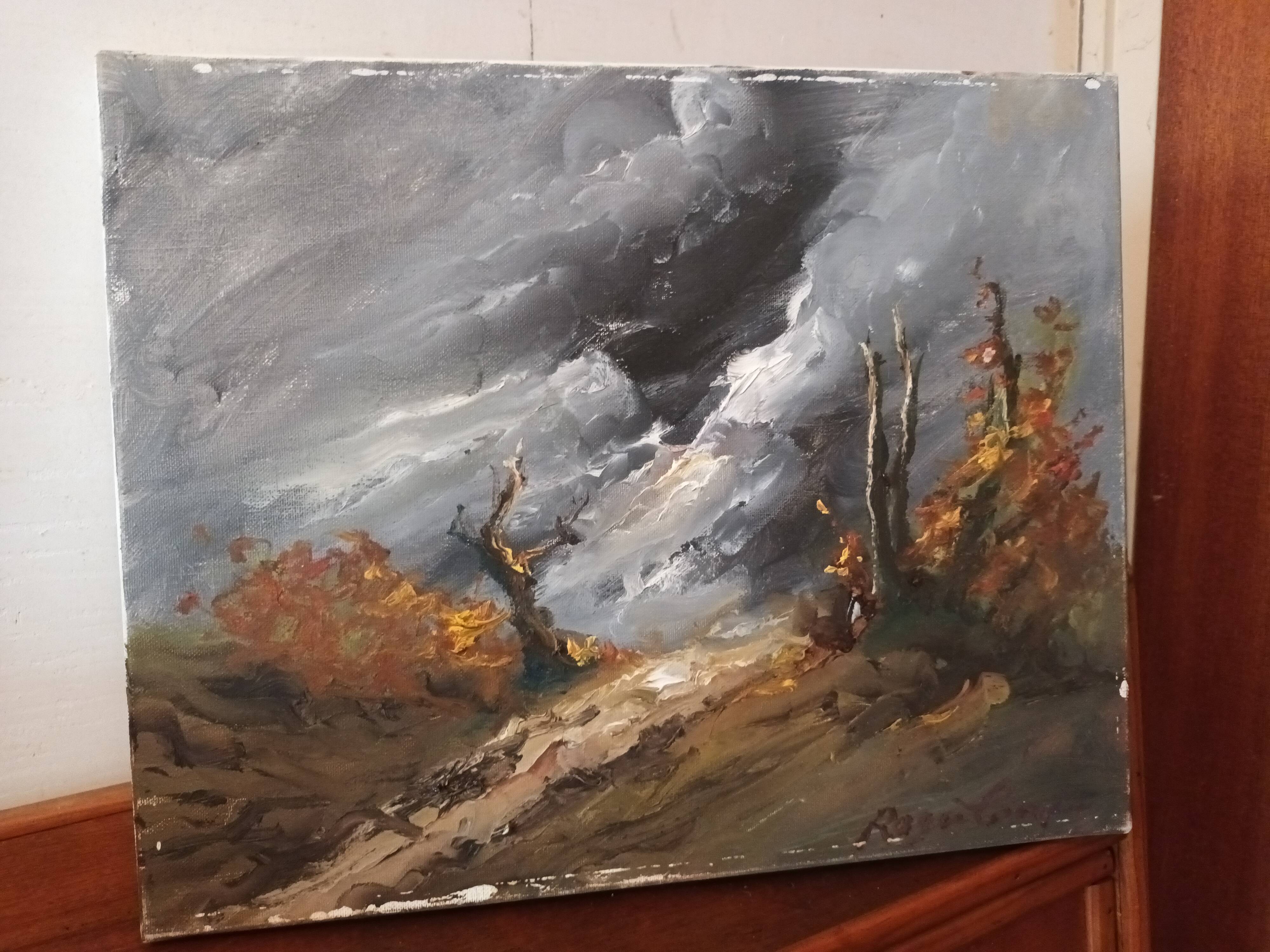 Landscape canvas painting