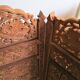 Solid wood screen carved four vintage panels height 98 cm