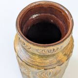 Vintage Scheurich vase from the 60s, yellow and brown Amsterdam decor