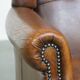 Sheepskin wingback chair in good condition