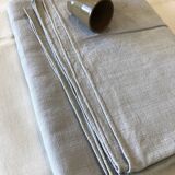 Ancient hemp harvest tablecloth tinted with sage