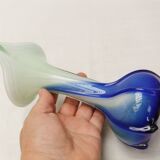 Murano Vase Vintage Floral Soliflore Calla Lily Blown Glass