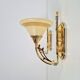 Art Nouveau Regency Brass Wall Lamps by Bejorama Lighting, Spain, 1970s, Set of 2