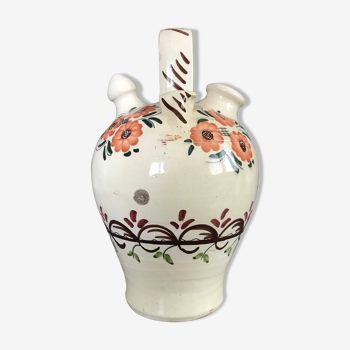 Gargoulette Cantir en céramique à décor de peinture florale