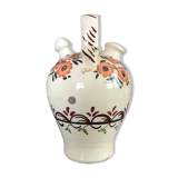 Gargoulette Cantir in ceramic with floral paint decoration