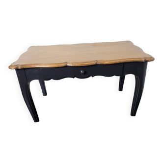 Table basse en chêne avec 1 tiroir