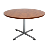 1960s coffee table in walnut and chrome