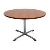 1960s coffee table in walnut and chrome