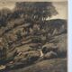 Henri BODART, Landscape. Original drypoint signed in the plate