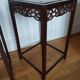 3 Chinese nesting tables in wood and brass.