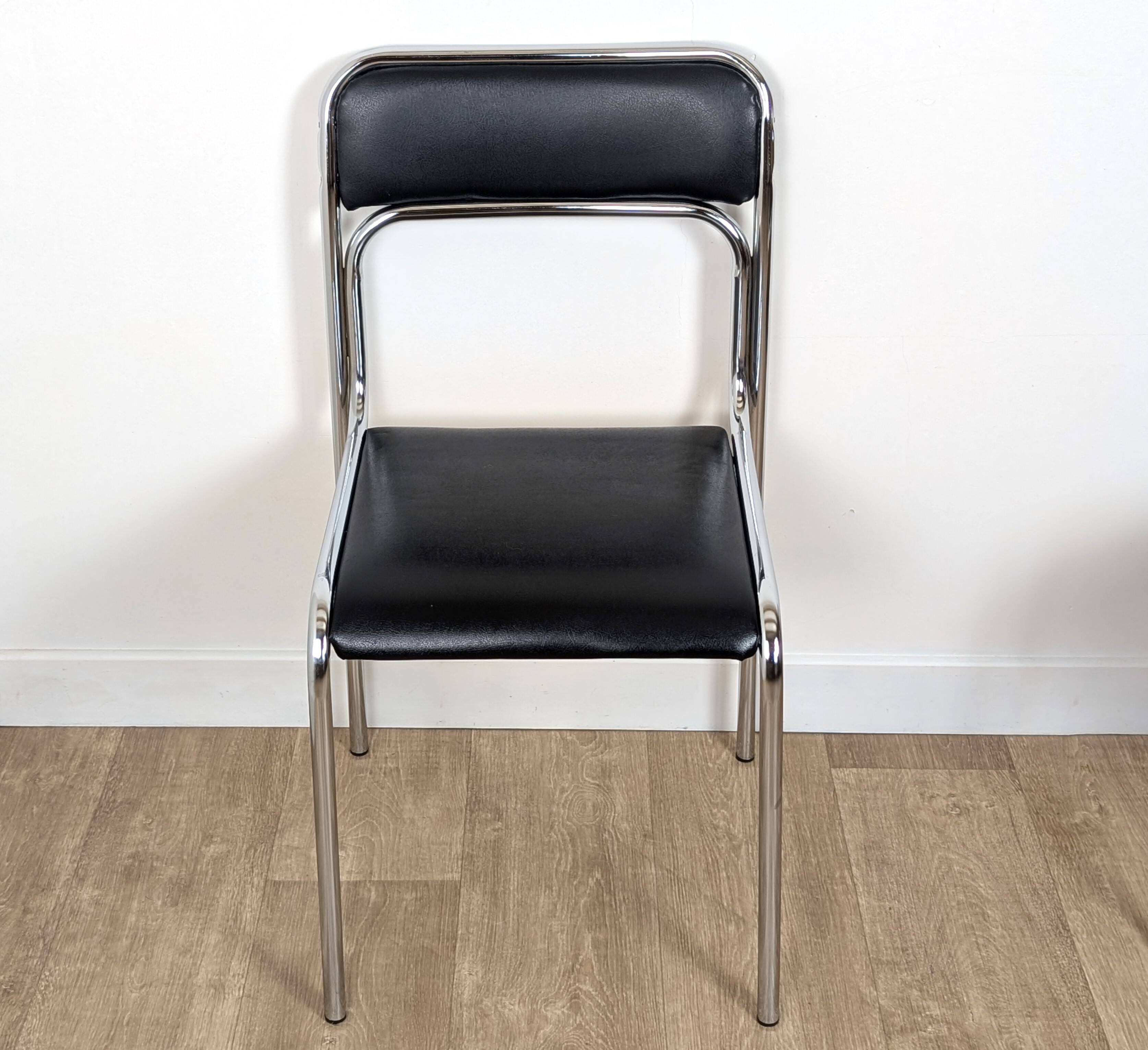 Pair of chrome chairs