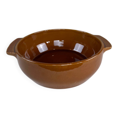 Grande coupe émaillé caramel