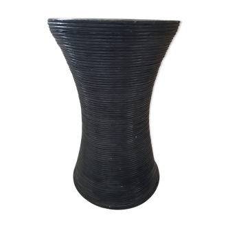 Tam tam in black lacquered wicker