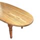 Extendable oval pine dining table 1970s