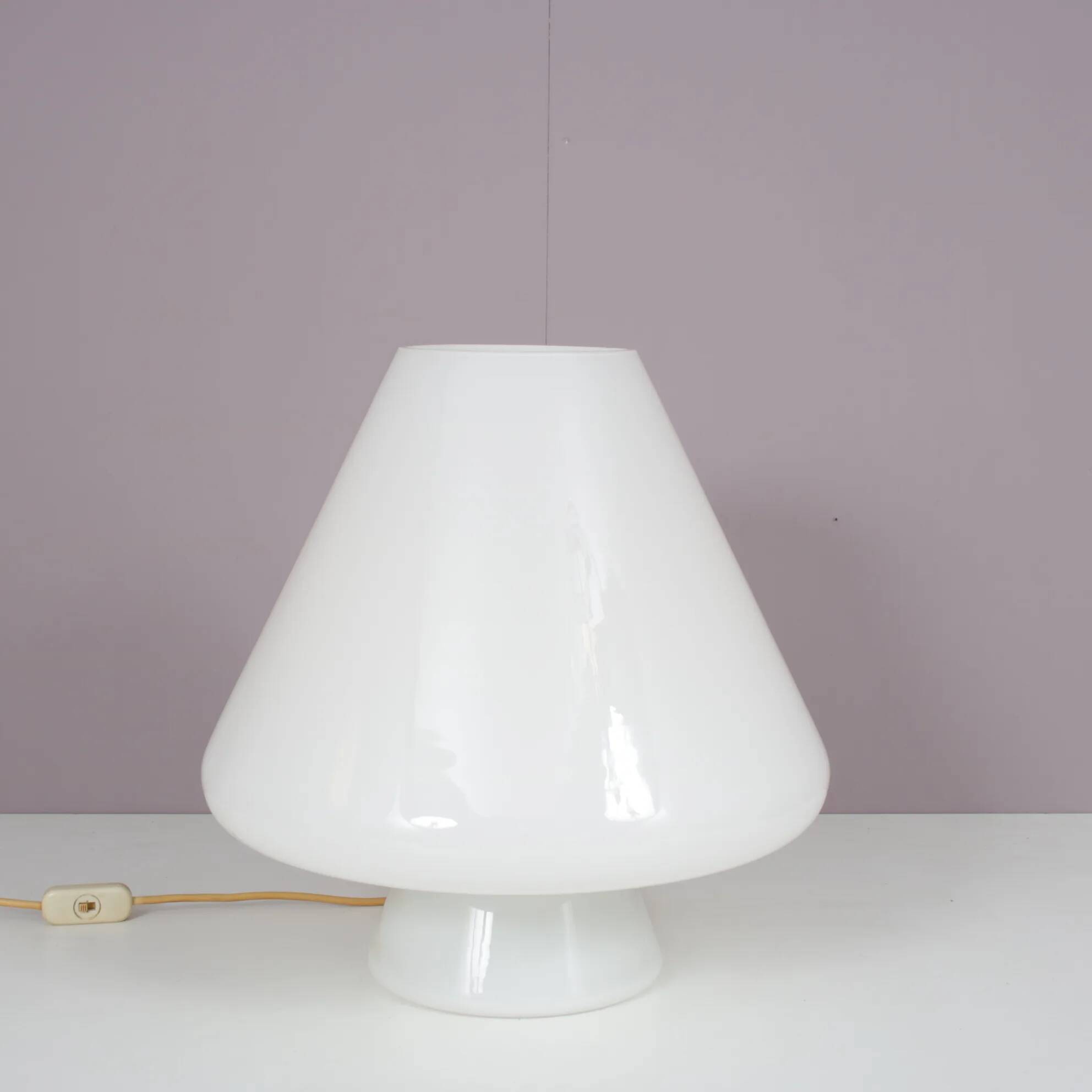 1970s Murano glass table lamp by Venini, Italy