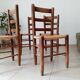 Set of 4 antique mountain chairs in the style of Charlotte Perriand