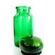 Pot d'apothicaire en verre vert vintage
