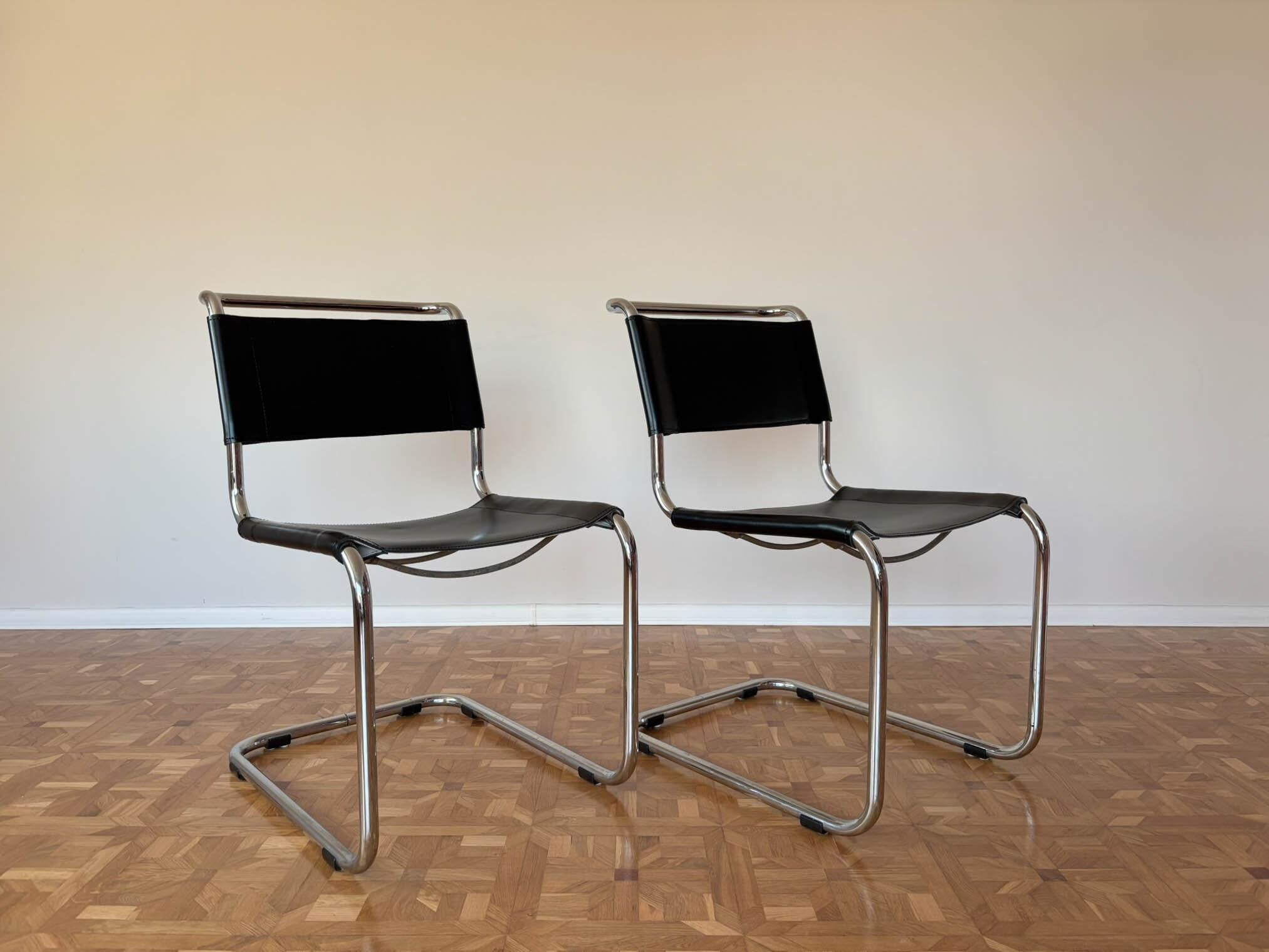 Chaises S33 par Mart Stam pour Thonet, années 1980, ensemble de 2