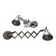 Stainless steel articulated wall lamps